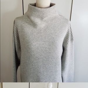 Madewell Ribbed Long Sleeve Gray Sweaterdress